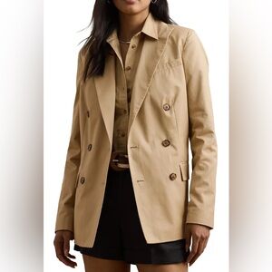 Ralph Lauren Double-Breasted Beige Blazer